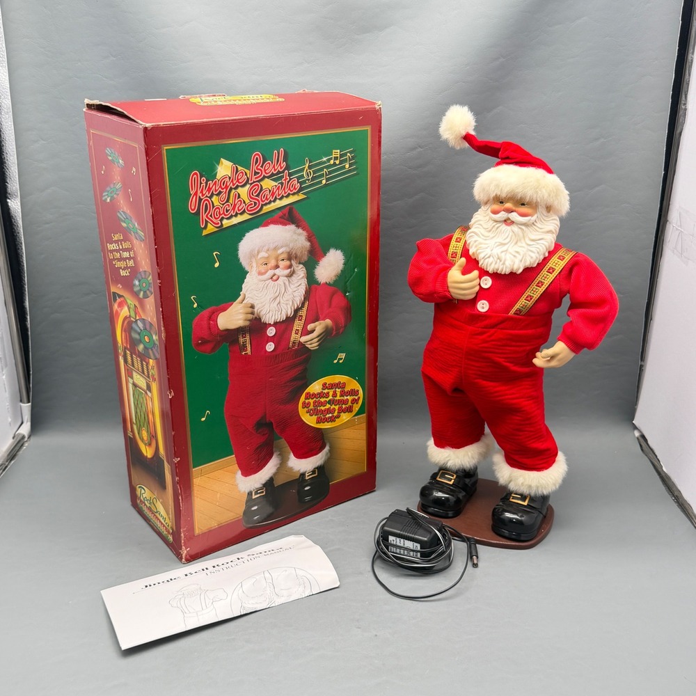 Jingle Bell Rock Animated Musical Dancing Santa Claus Vintage Edition #1 1998
